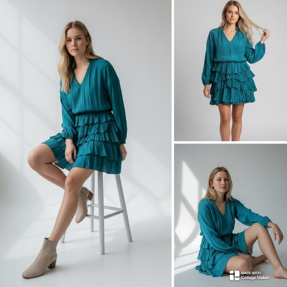 Ramy Brook forest green Jupiter mini dress